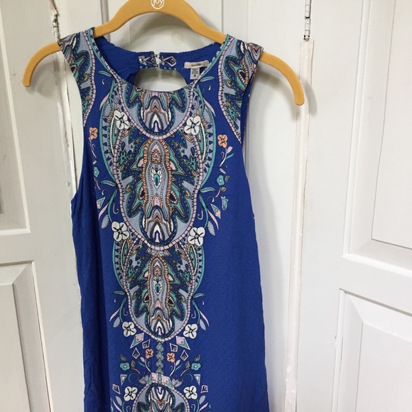 Ecote' Blue Boho Sleeveless Mini Dress - Picture 8 of 13